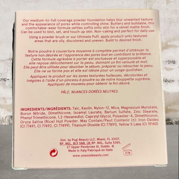 One/Size Turn Up the Base Versatile Powder Foundation Fair 5 NIB - Picture 3 of 4